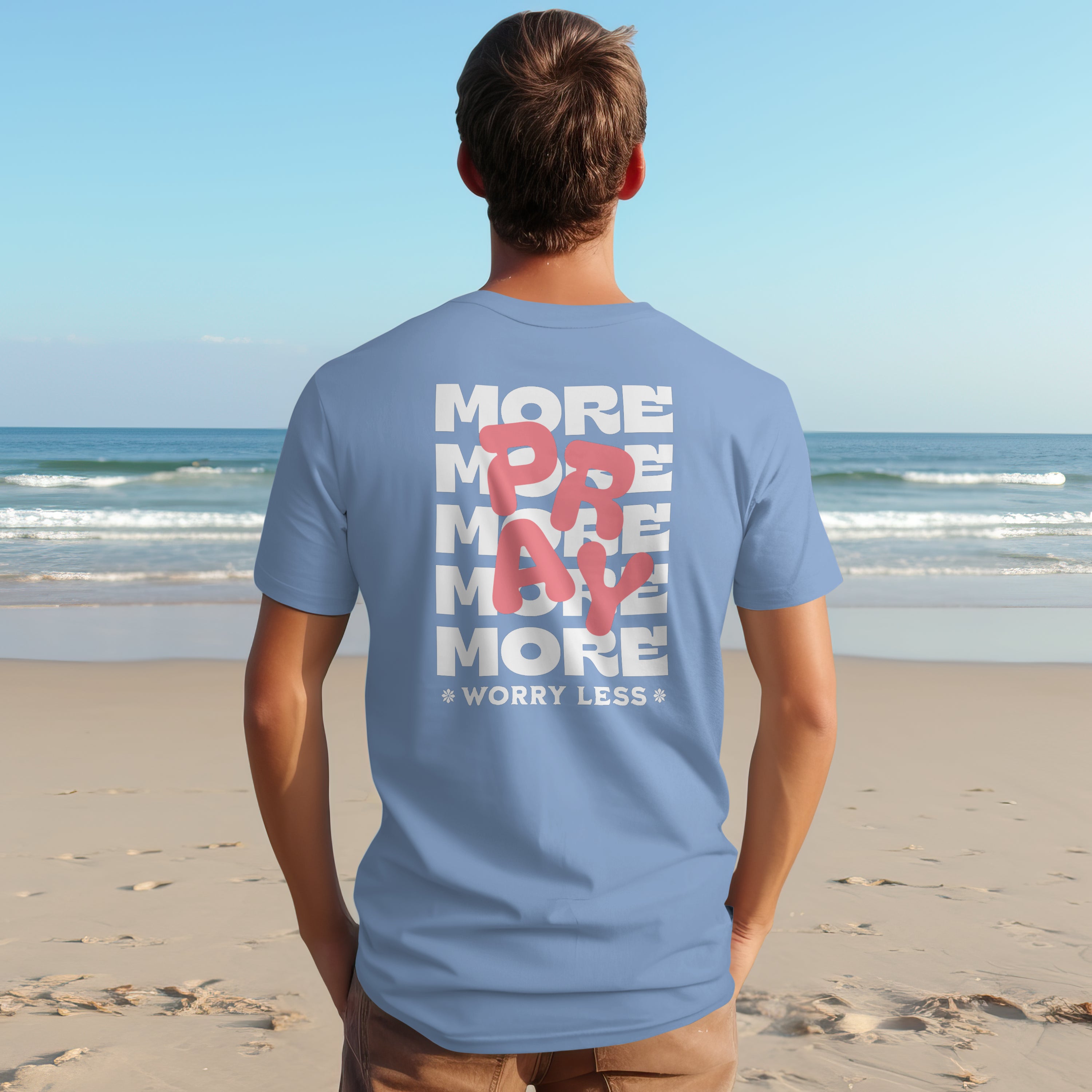 Pray More Worry Less T-Shirt image 2