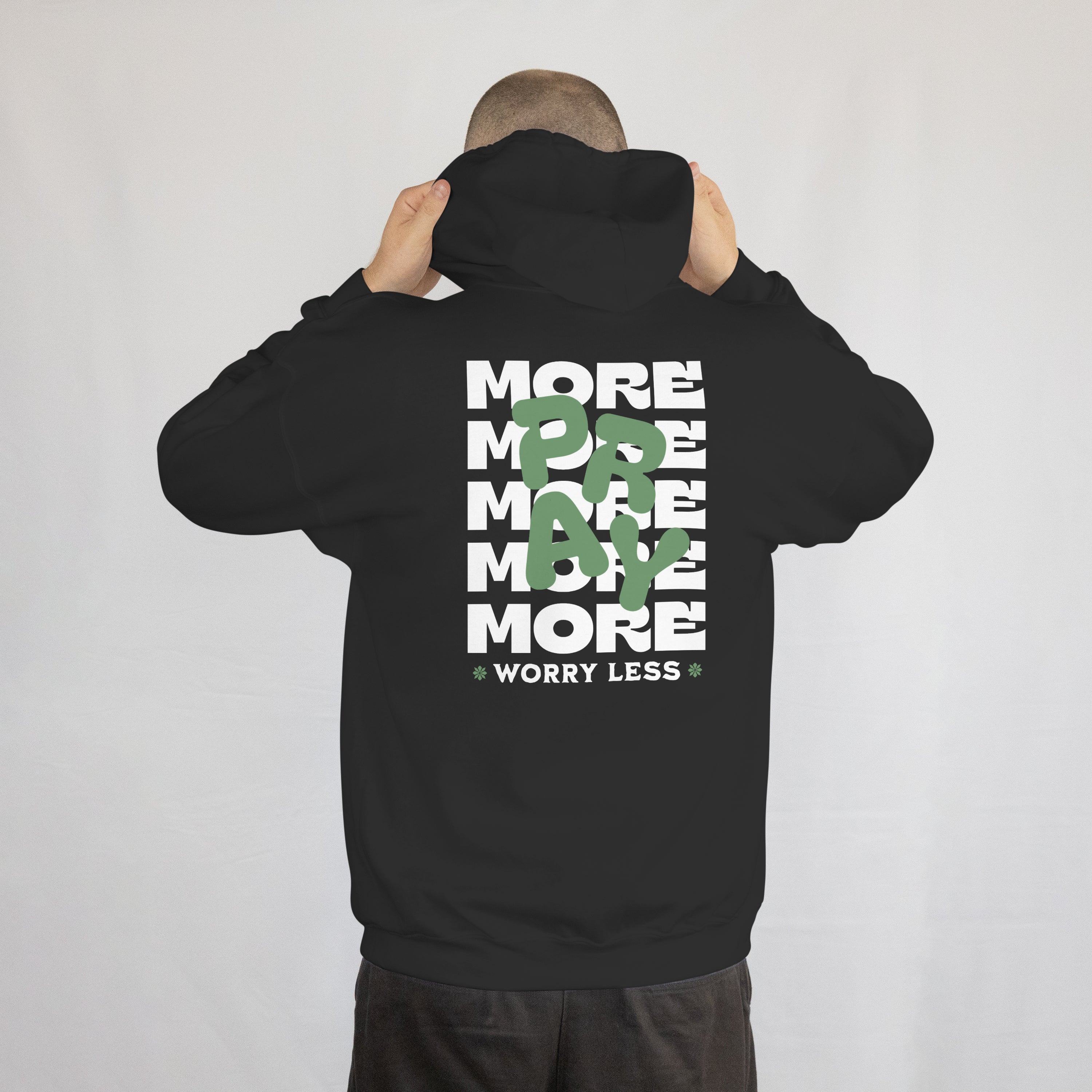 Pray More Worry Less Hoodie image 3