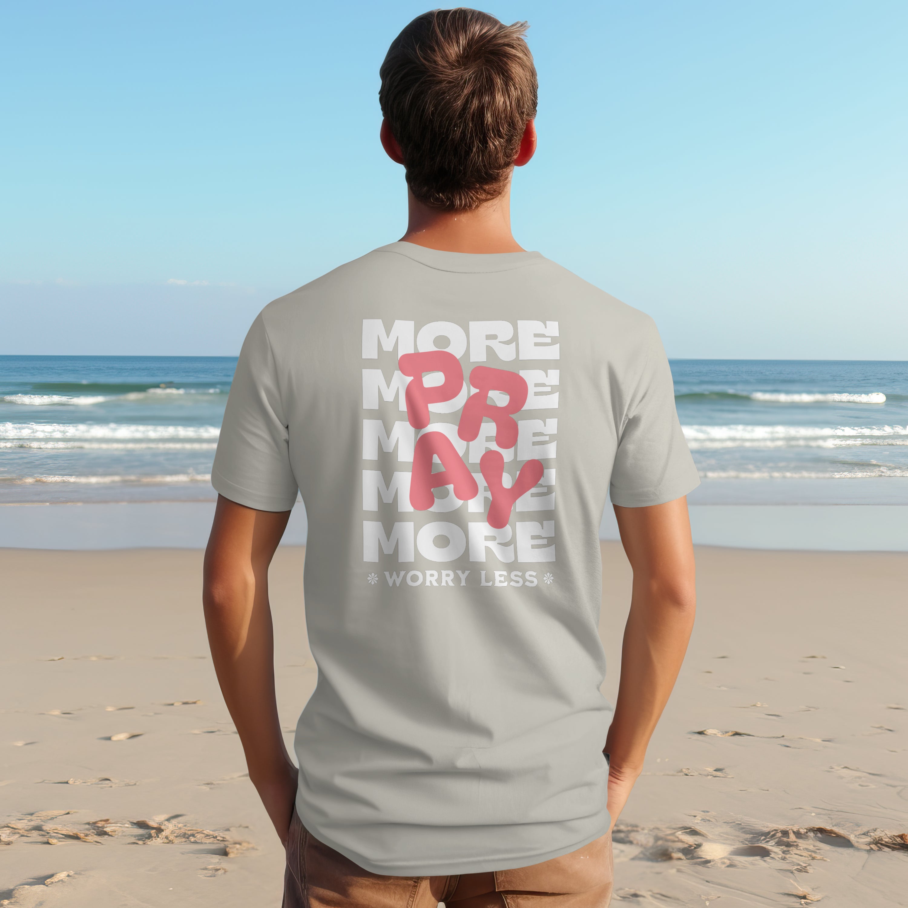 Pray More Worry Less T-Shirt image 3