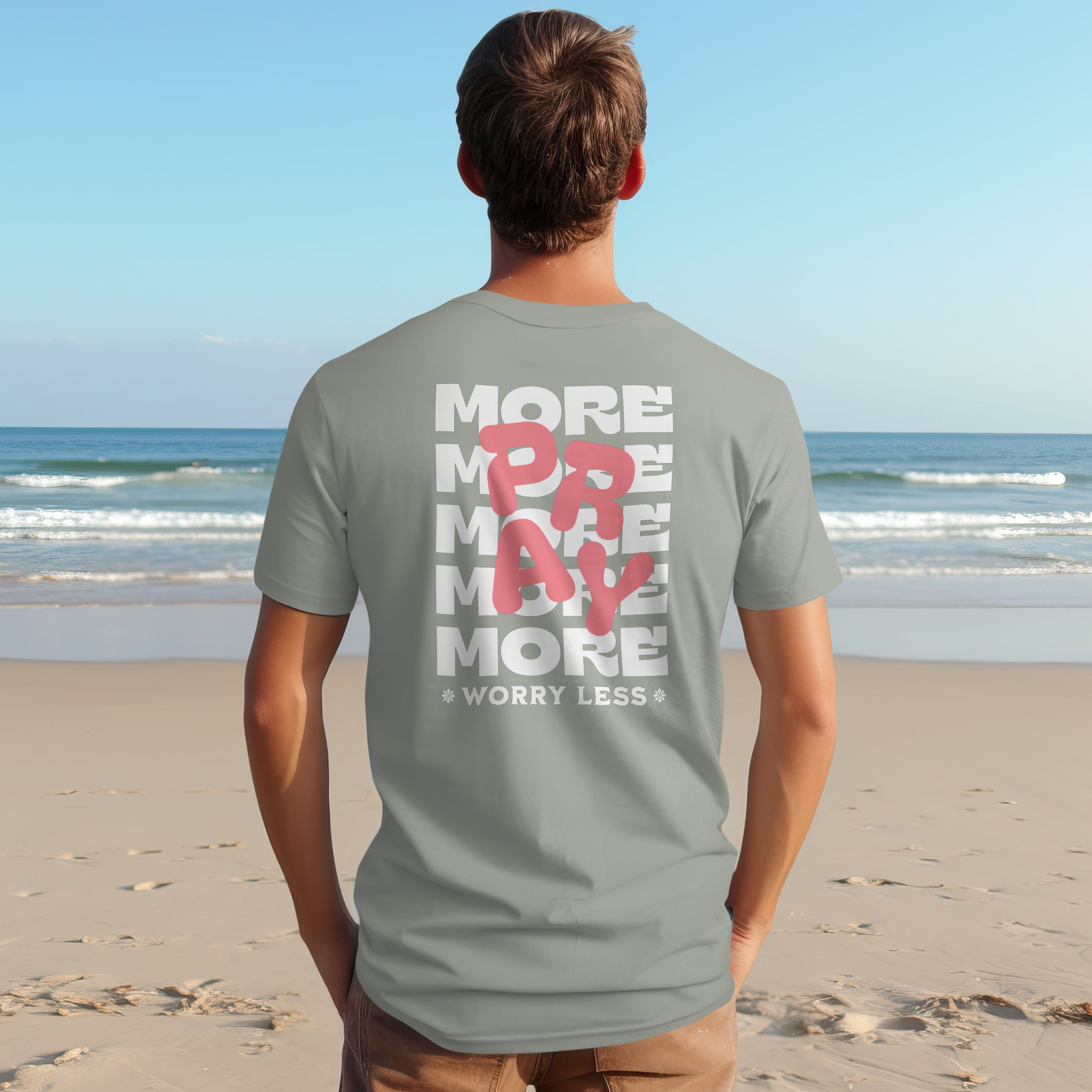 Pray More Worry Less T-Shirt image 1
