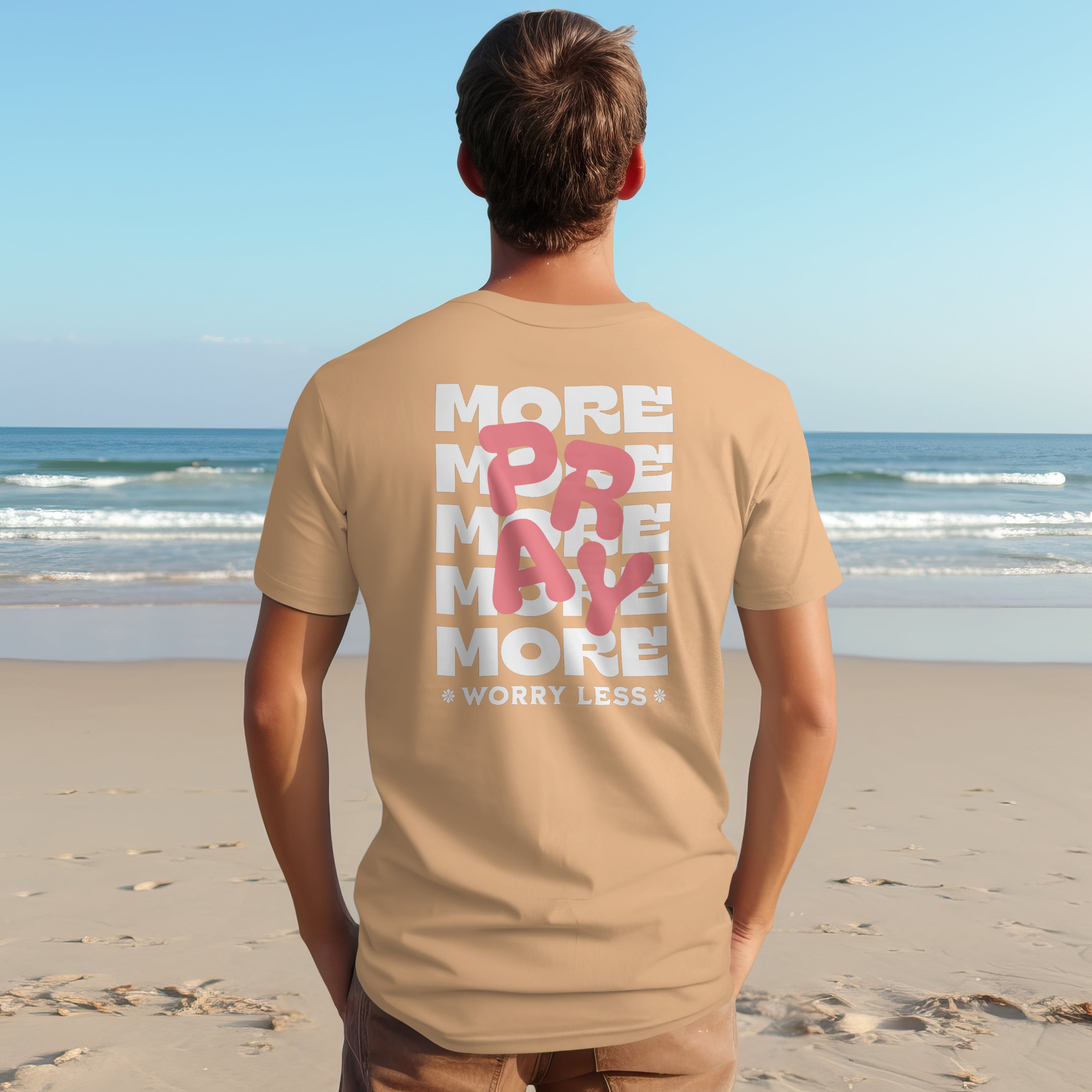 Pray More Worry Less T-Shirt image 4